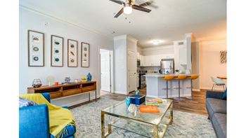 Ceiling Fans in All Living Rooms and Select Bedrooms at Elevate Eagles Landing Apartments, Stockbridge, GA, 30281